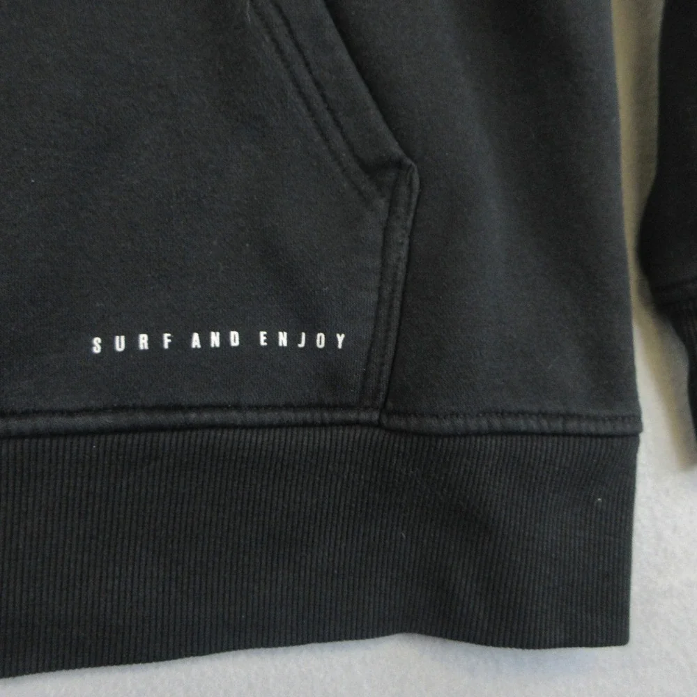 Hurley Hoodie Mens‎ M Black Tropical Floral Graphic Pullover Surf Skate